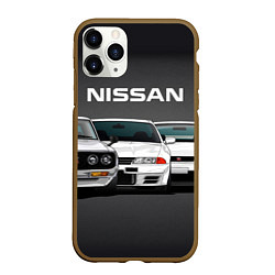 Чехол iPhone 11 Pro матовый NISSAN, цвет: 3D-коричневый