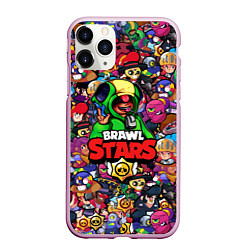 Чехол iPhone 11 Pro матовый BRAWL STARS:LEON, цвет: 3D-розовый