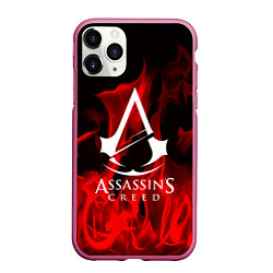 Чехол iPhone 11 Pro матовый ASSASSINS CREED, цвет: 3D-малиновый