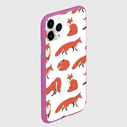 Чехол iPhone 11 Pro матовый Лисий хвост, цвет: 3D-фиолетовый — фото 2