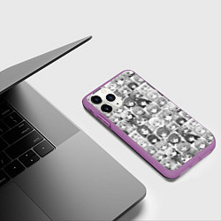 Чехол iPhone 11 Pro матовый Аниме девушки, цвет: 3D-фиолетовый — фото 2