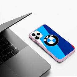 Чехол iPhone 11 Pro матовый BMW, цвет: 3D-розовый — фото 2