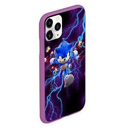 Чехол iPhone 11 Pro матовый SONIC, цвет: 3D-фиолетовый — фото 2