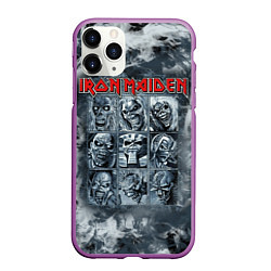 Чехол iPhone 11 Pro матовый Iron Maiden, цвет: 3D-фиолетовый