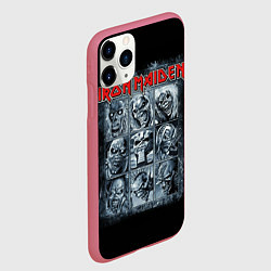 Чехол iPhone 11 Pro матовый Iron Maiden, цвет: 3D-малиновый — фото 2