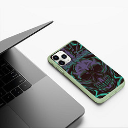 Чехол iPhone 11 Pro матовый Iron Maiden, цвет: 3D-салатовый — фото 2