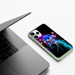 Чехол iPhone 11 Pro матовый SONIC, цвет: 3D-салатовый — фото 2