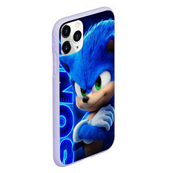 Чехол iPhone 11 Pro матовый SONIC, цвет: 3D-светло-сиреневый — фото 2