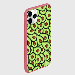 Чехол iPhone 11 Pro матовый АВОКАДО, цвет: 3D-малиновый — фото 2