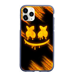 Чехол iPhone 11 Pro матовый Marshmello, цвет: 3D-серый