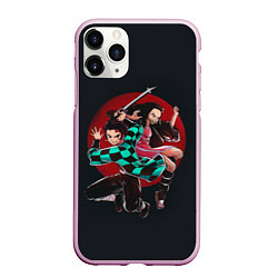 Чехол iPhone 11 Pro матовый KIMETSU NO YAIBA, цвет: 3D-розовый