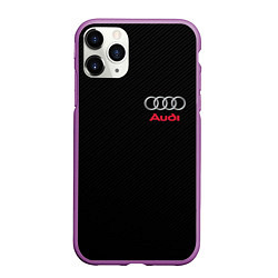 Чехол iPhone 11 Pro матовый AUDI, цвет: 3D-фиолетовый