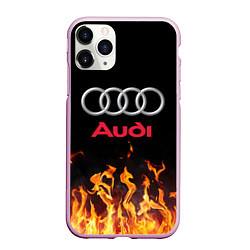 Чехол iPhone 11 Pro матовый AUDI, цвет: 3D-розовый