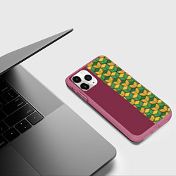 Чехол iPhone 11 Pro матовый ГИЮ ТОМИОКА, цвет: 3D-малиновый — фото 2