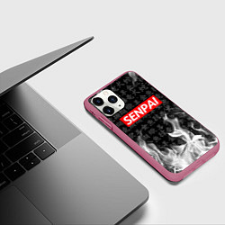 Чехол iPhone 11 Pro матовый SENPAI, цвет: 3D-малиновый — фото 2