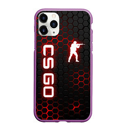 Чехол iPhone 11 Pro матовый CS GO, цвет: 3D-фиолетовый