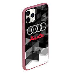 Чехол iPhone 11 Pro матовый AUDI, цвет: 3D-малиновый — фото 2