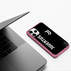 Чехол iPhone 11 Pro матовый JUVENTUS, цвет: 3D-малиновый — фото 2