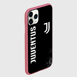 Чехол iPhone 11 Pro матовый JUVENTUS, цвет: 3D-малиновый — фото 2