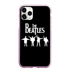 Чехол iPhone 11 Pro матовый Beatles, цвет: 3D-розовый