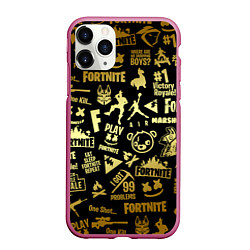 Чехол iPhone 11 Pro матовый FORTNITE, цвет: 3D-малиновый