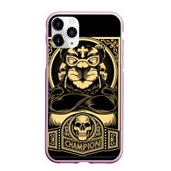 Чехол iPhone 11 Pro матовый Lucha libre panda, цвет: 3D-розовый