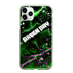 Чехол iPhone 11 Pro матовый GreenDay, цвет: 3D-салатовый