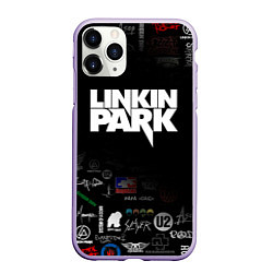 Чехол iPhone 11 Pro матовый LINKIN PARK, цвет: 3D-светло-сиреневый