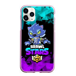 Чехол iPhone 11 Pro матовый Brawl stars leon оборотень, цвет: 3D-розовый