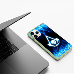 Чехол iPhone 11 Pro матовый Assassin??s Creed, цвет: 3D-салатовый — фото 2