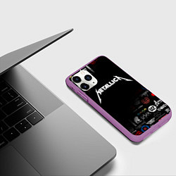 Чехол iPhone 11 Pro матовый Metallica, цвет: 3D-фиолетовый — фото 2