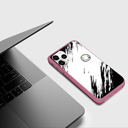 Чехол iPhone 11 Pro матовый NIRVANA, цвет: 3D-малиновый — фото 2