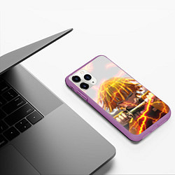 Чехол iPhone 11 Pro матовый KIMETSU NO YAIBA, цвет: 3D-фиолетовый — фото 2