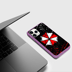 Чехол iPhone 11 Pro матовый RESIDENT EVIL UMBRELLA, цвет: 3D-фиолетовый — фото 2
