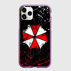 Чехол iPhone 11 Pro матовый RESIDENT EVIL UMBRELLA, цвет: 3D-фиолетовый