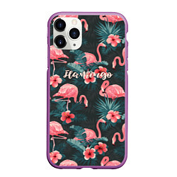 Чехол iPhone 11 Pro матовый Flamingo, цвет: 3D-фиолетовый