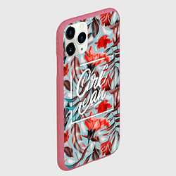 Чехол iPhone 11 Pro матовый Girl Can, цвет: 3D-малиновый — фото 2
