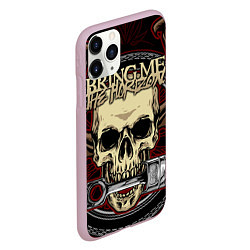 Чехол iPhone 11 Pro матовый Bring Me the Horizon, цвет: 3D-розовый — фото 2