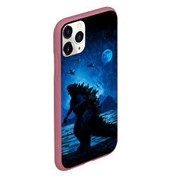 Чехол iPhone 11 Pro матовый GODZILLA, цвет: 3D-малиновый — фото 2