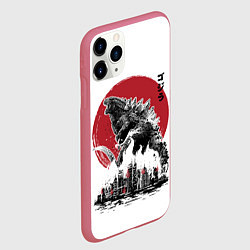 Чехол iPhone 11 Pro матовый GODZILLA, цвет: 3D-малиновый — фото 2