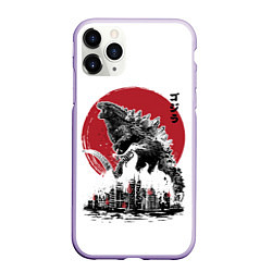 Чехол iPhone 11 Pro матовый GODZILLA, цвет: 3D-светло-сиреневый