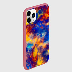 Чехол iPhone 11 Pro матовый Огненно-синий полутон, цвет: 3D-малиновый — фото 2