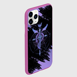 Чехол iPhone 11 Pro матовый Стальной алхимик, цвет: 3D-фиолетовый — фото 2