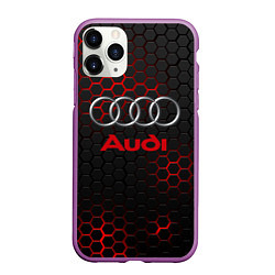 Чехол iPhone 11 Pro матовый AUDI, цвет: 3D-фиолетовый