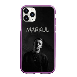 Чехол iPhone 11 Pro матовый MARKUL, цвет: 3D-фиолетовый