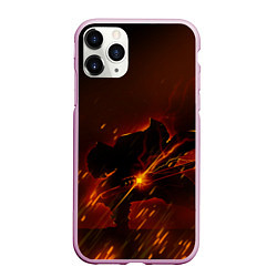 Чехол iPhone 11 Pro матовый KIMETSU NO YAIBA, цвет: 3D-розовый