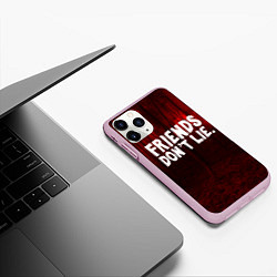 Чехол iPhone 11 Pro матовый Друзья не лгут, цвет: 3D-розовый — фото 2