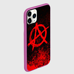 Чехол iPhone 11 Pro матовый АНАРХИЯ, цвет: 3D-фиолетовый — фото 2