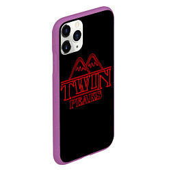 Чехол iPhone 11 Pro матовый Twin Peaks, цвет: 3D-фиолетовый — фото 2