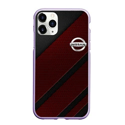 Чехол iPhone 11 Pro матовый Nissan, цвет: 3D-светло-сиреневый